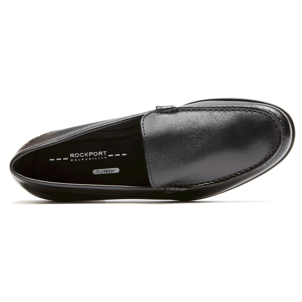 Rockport Mens Loafers Black - Classic Venetian - UK 562-GSAIFX